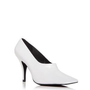 Jeffrey Campbell Women's Natalya Square Toe Pumps White Size9.5